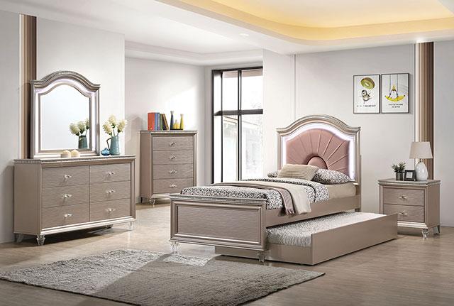 ALLIE Twin Bed, Rose Gold