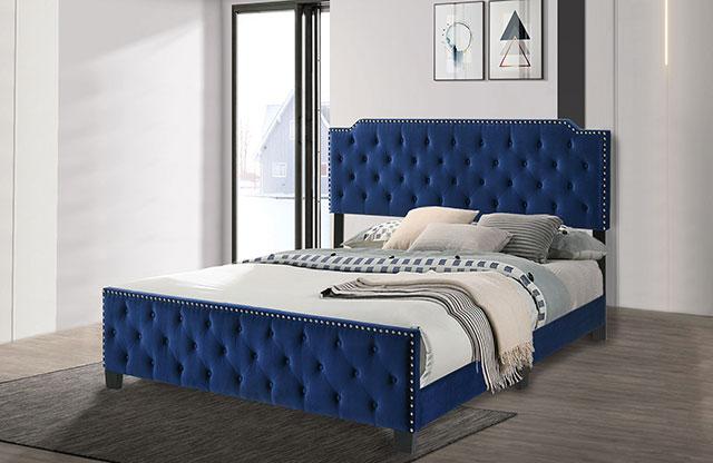CHARLIZE E.King Bed, Navy