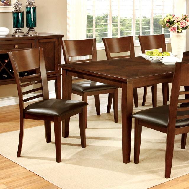 HILLSVIEW I Brown Cherry 78" Dining Table w/ 18" Leaf