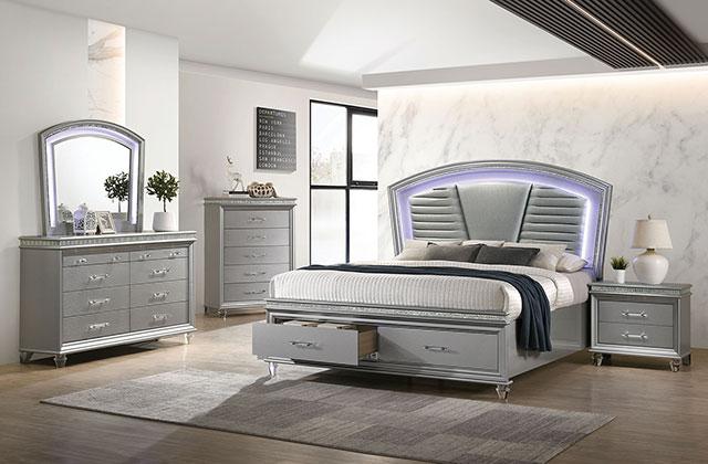 MADDIE Cal.King Bed, Silver