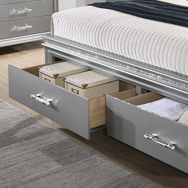 MADDIE Cal.King Bed, Silver