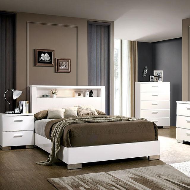 Malte White Queen Bed