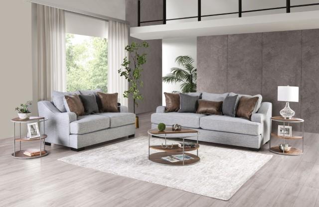 SKYLINE Sofa, Light Gray/Brown