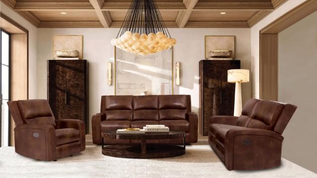 SOTERIOS Power Sofa, Medium Brown