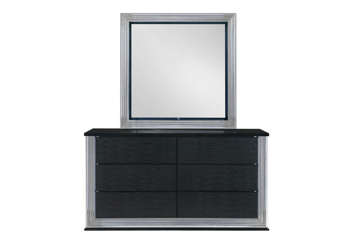 YLIME WAVY BLACK DRESSER WITH LED image