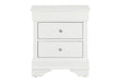 POMPEI METALLIC WHITE NIGHTSTAND image