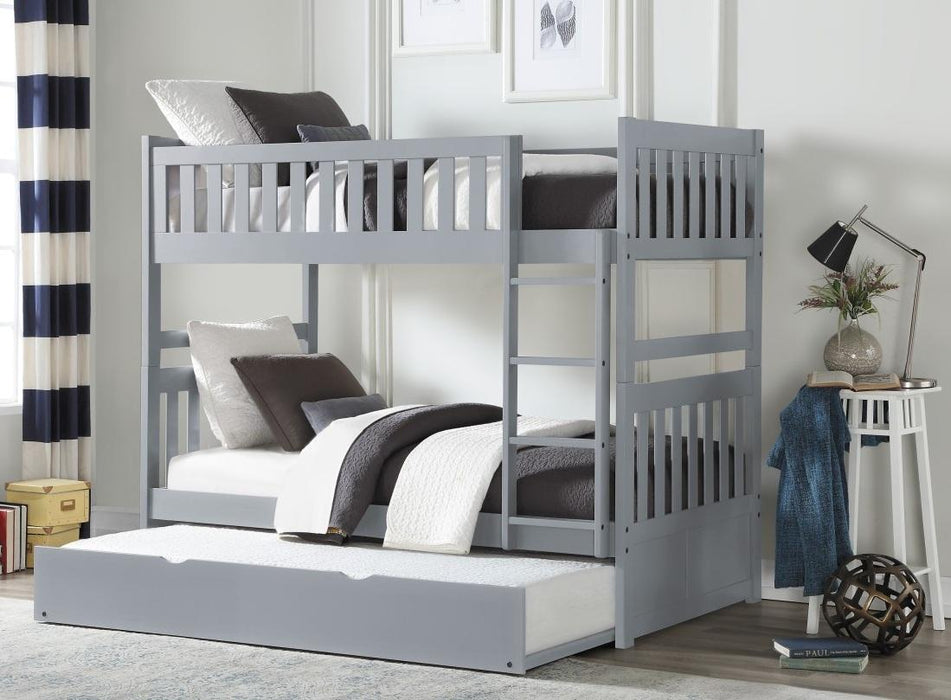 Homelegance Orion Twin/Twin Bunk Bed with Trundle in Gray B2063-1*R