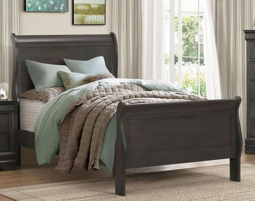 Homelegance Mayville Twin Sleigh Bed in Gray 2147TSG-1