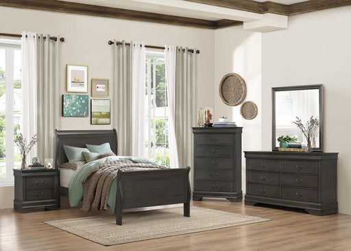 Homelegance Mayville Twin Sleigh Bed in Gray 2147TSG-1 image