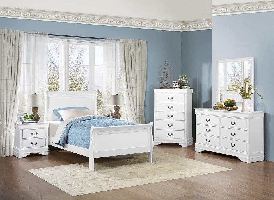 Homelegance Mayville 2 Drawer Nightstand in White 2147W-4