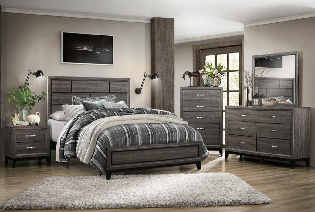 Homelegance Davi Queen Panel Bed in Gray 1645-1*