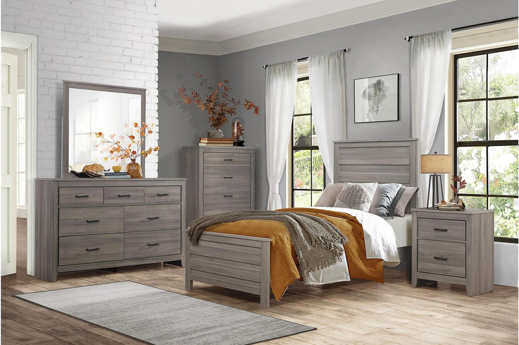 Homelegance Waldorf Twin Panel Bed in Dark Gray 1902T-1*