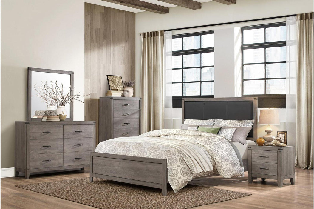 Homelegance Woodrow Queen Panel Bed in Gray 2042-1*