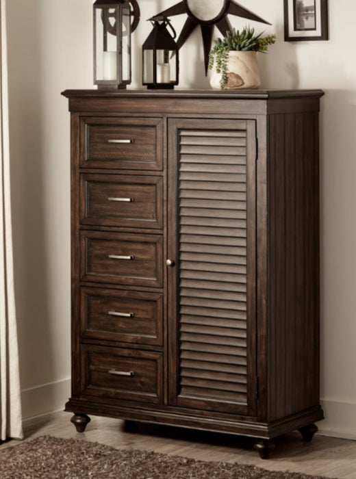 Homelegance Cardona Wardrobe Chest in Driftwood Charcoal 1689-10