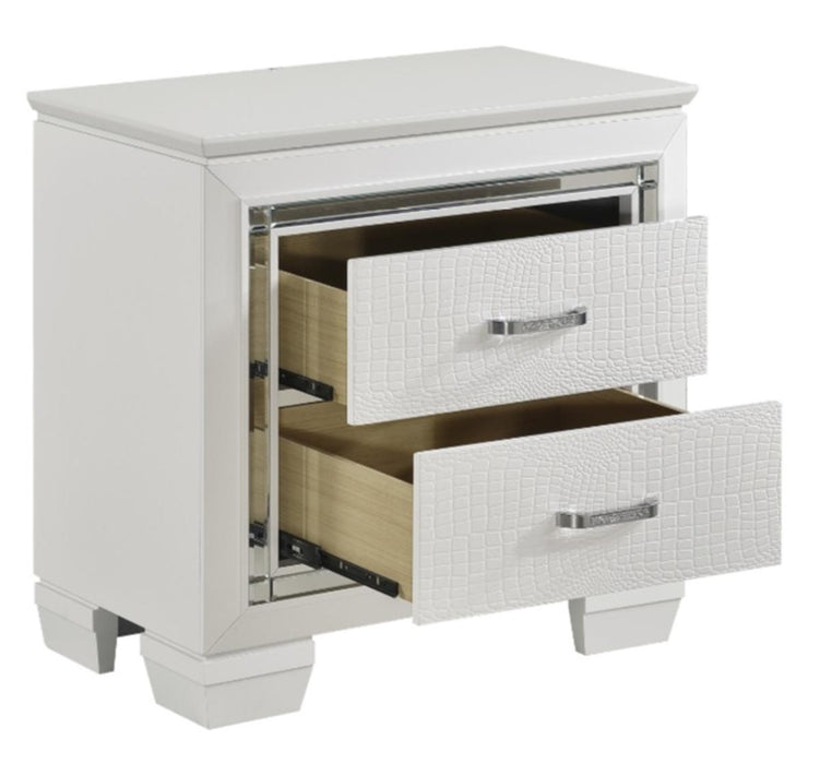 Homelegance Allura Nightstand in White 1916W-4