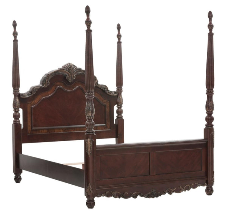 Homelegance Deryn Park King Poster Bed in Cherry 2243K-1EK*