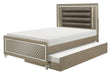 Homelegance Furniture Youth Loudon Twin Platform with Trundle Bed in Champagne Metallic image