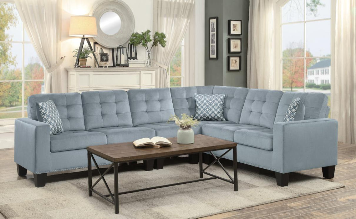 Lantana 2-Piece Reversible Sectional in Gray 9957GY*SC