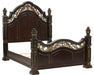 Homelegance Catalonia Queen Poster Bed in Cherry 1824-1 image