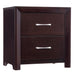 Homelegance Edina 2 Drawer Nightstand in Espresso-Hinted Cherry 2145-4 image