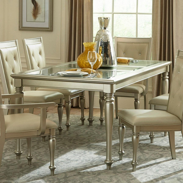 Homelegance Celandine Dining Table in Silver 1928-78NG image