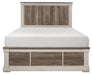 Homelegance Arcadia King Panel Bed in White & Weathered Gray 1677K-1EK* image