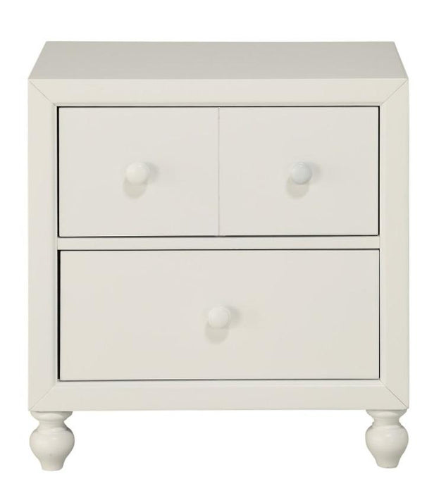 Homelegance Wellsummer 2 Drawer Nightstand in White 1803W-4 image