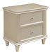 Homelegance Celandine 2 Drawer Nightstand in Silver 1928-4 image