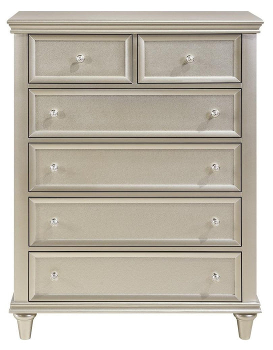 Homelegance Celandine 6 Drawer Chest in Silver 1928-9 image