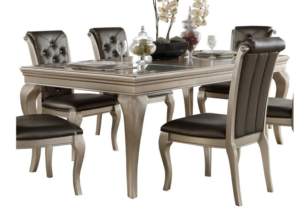 Homelegance Crawford Dining Table in Silver 5546-84 image