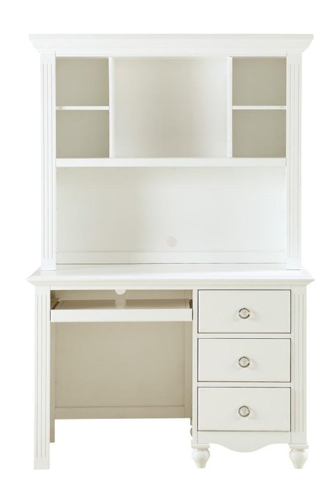 Homelegance Meghan Writing Hutch/ Desk Set in White 2058WH-14* image