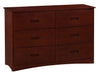 Homelegance Rowe 6 Drawer Dresser in Dark Cherry B2013DC-5 image