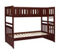 Homelegance Rowe Twin/Twin Bunk Bed in Dark Cherry B2013DC-1* image