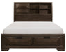 Homelegance Chesky King Bookcase Bed with Footboard Storage in Warm Espresso 1753K-1EK* image