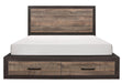 Homelegance Miter King Platform Bed with Footboard Storage in Rustin Mahogany & Dark Ebony 1762K-1EK* image