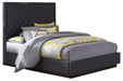 Homelegance Larchmont Queen Upholstered Platform Bed in Charcoal 5424-1* image