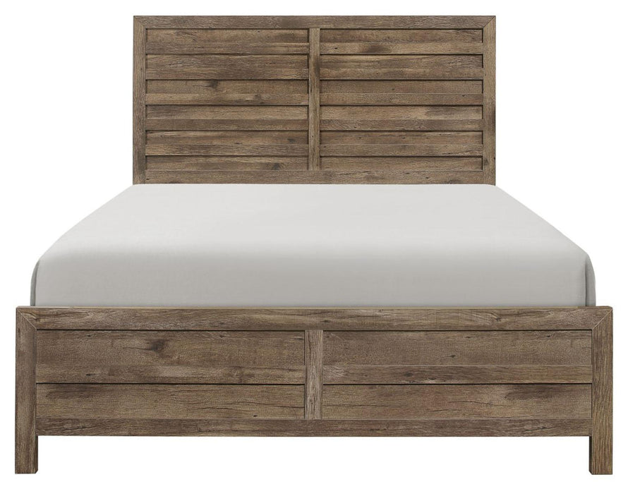 Mandan Queen Panel Bed in Weathered Pine 1910-1* image