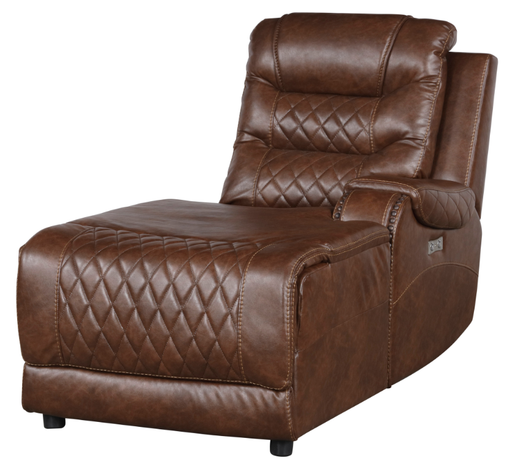 Homelegance Furniture Putnam Power Right Side Reclining Chaise with USB Port in Brown 9405BR-RCPW image